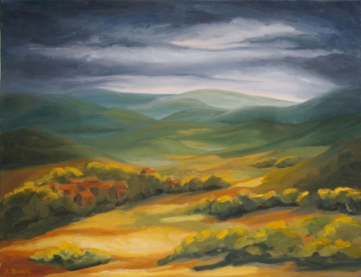 114CrépusculeEnArdèche65x50H.s.T.