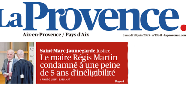 Saint-Marc-Jaumegarde, image de 'Condamnation de M. Martin, la presse en parle …'