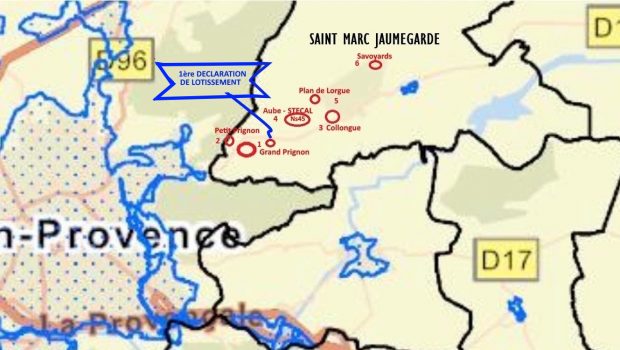 Saint-Marc-Jaumegarde, image de 'Premier lotissement parmi les 8 hectares ouverts à l’urbanisation par le PLUi en 2024'
