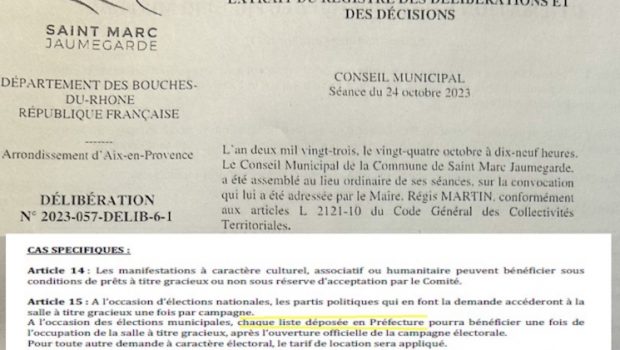 Saint-Marc-Jaumegarde, image de 'Municipales 2026 : vers un scrutin faussé par les passe-droits de la maire ?'